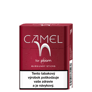 Náplne Camel Burgundy pre Ploom - pohľad z prednej a pravej strany