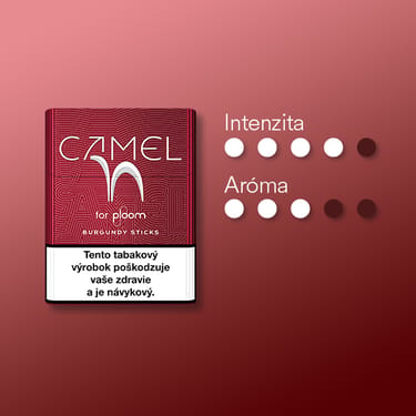 Náplne Camel Burgundy pre zariadenie Ploom X Advanced a ich vlastnosti