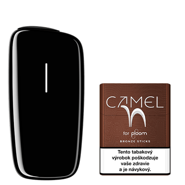 Zariadenie na zahrievanie tabaku Ploom X Black a náplň Camel Bronze