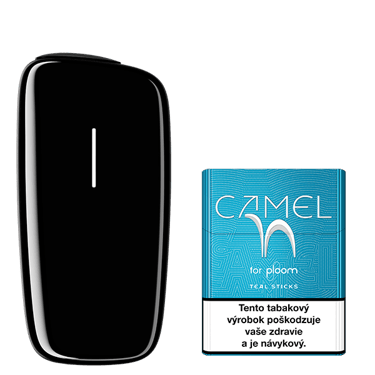 Zariadenie na zahrievanie tabaku Ploom X Black a náplň Camel Teal
