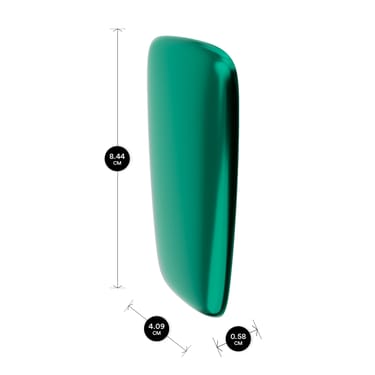 Rozmery predného krytu Amazon Green pre zariadenie Ploom X Advanced
