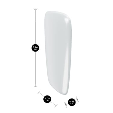 Rozmery predného krytu Cotton White pre zariadenie Ploom X Advanced