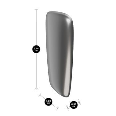 Rozmery predného krytu Silver pre zariadenie Ploom X Advanced