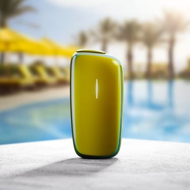 Ploom X Advanced Lime Halo predný kryt u bazéna