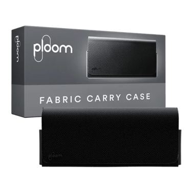 Ploom X Advanced - čierne textilné puzdro s obalom - pohľad zpredu
