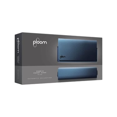 Ploom X Advanced - modré textilné puzdro s obalom - pohľad zpredu