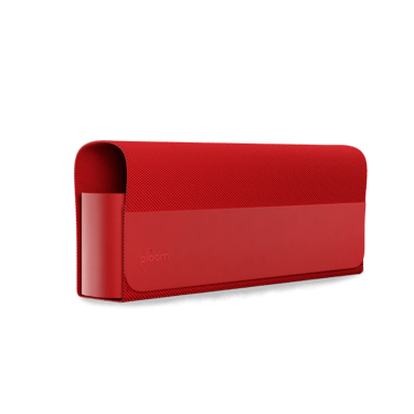 Ploom X - otvorené Special Edition Red červené textilné puzdro na prenášanie zariadenia a náplní - pohľad zboku