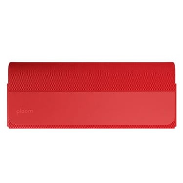 Ploom X Advanced textilné cestovné puzdro Special Edition Red, zatvorený predný pohľad