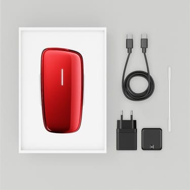Príslušenstvo Ploom X - červený Ploom X Advanced Special Edition Red by Ora ito, usb kábel, čistiaca tyčinka a adaptér