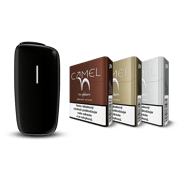 Čierne Ploom X Advanced zariadenie a 3 krabičiek náplní - Camel Bronze, Gold a Silver