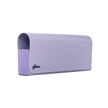 Ploom X - otvorené fialové textilné puzdro na prenášanie zariadenia a náplní - pohľad zboku
