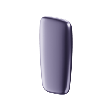 Ploom X predný kryt Lavender - pohľad z prednej a z pravej strany
