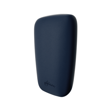 Ploom X Advanced Navy Blue kožený zadný kryt, predný pohľad