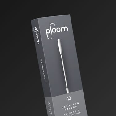 Príslušenstvo Ploom X - biele čistiace tyčinky v balení - pohľad z prednej strany