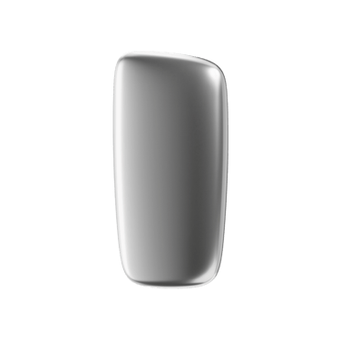 Ploom X Advanced predný kryt Silver - pohľad z prednej strany