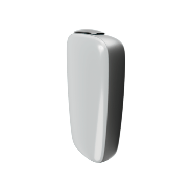 Ploom X Advanced predný kryt Cotton White - bočný pohľad
