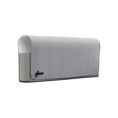 Ploom X - otvorené sivé textilné puzdro na prenášanie zariadenia a náplní - pohľad zboku