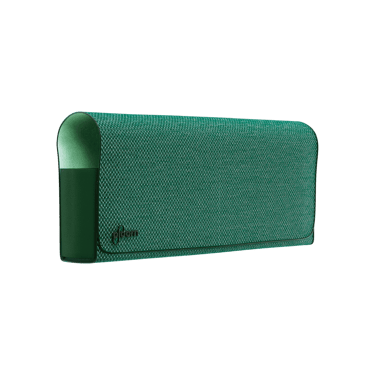 Ploom X - otvorené zelené textilné puzdro na prenášanie zariadenia a náplní - pohľad zboku