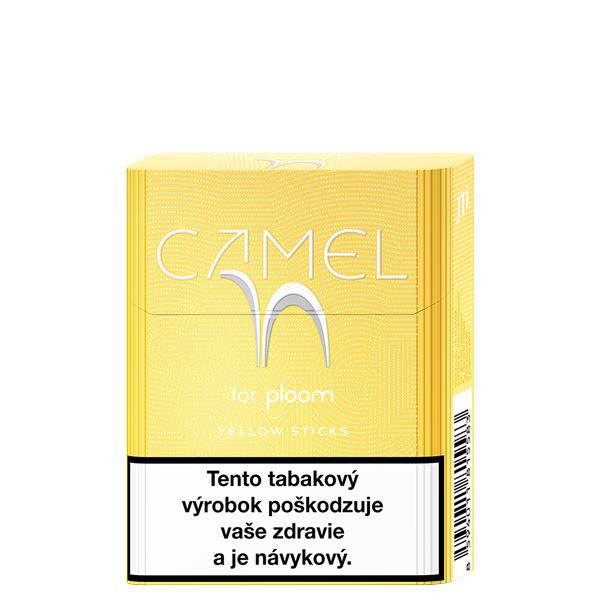 Náplne Camel Yellow pre Ploom - pohľad z prednej a pravej strany
