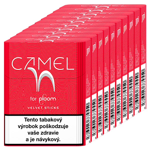 Náplne Camel Velvet pre Ploom - pohľad z prednej a pravej strany