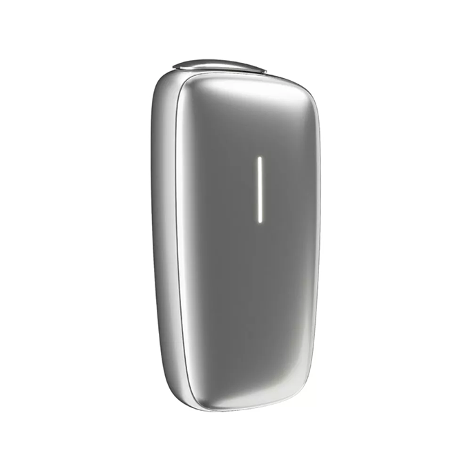 Ploom X Advanced Silver zariadenie pohľad z ľavej strany