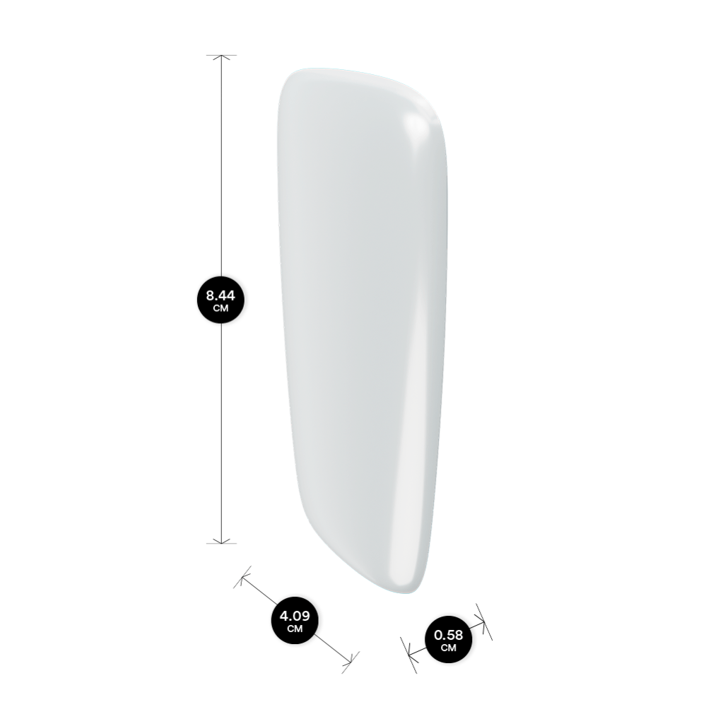Rozmery predného krytu Cotton White pre zariadenie Ploom X Advanced