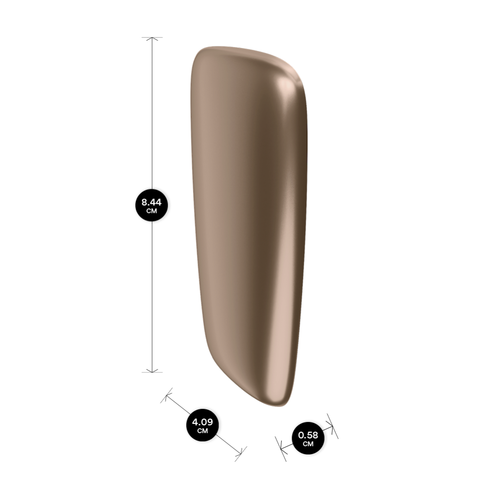 Rozmery predného krytu Gold pre zariadenie Ploom X Advanced