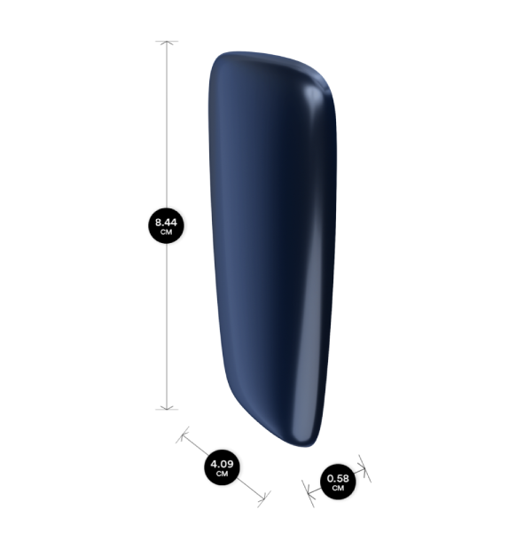 Rozmery predného krytu Navy Blue pre zariadenie Ploom X Advanced