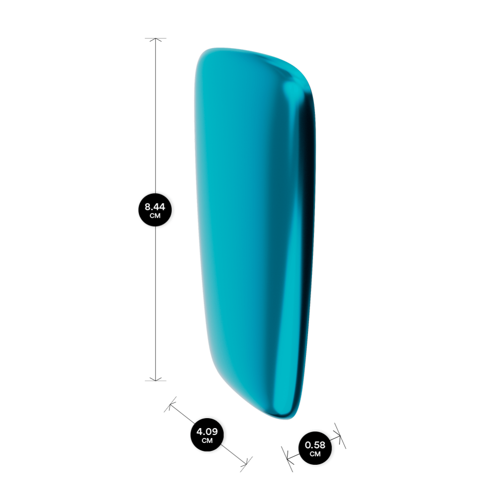 Rozmery predného krytu Ocean Blue pre zariadenie Ploom X Advanced