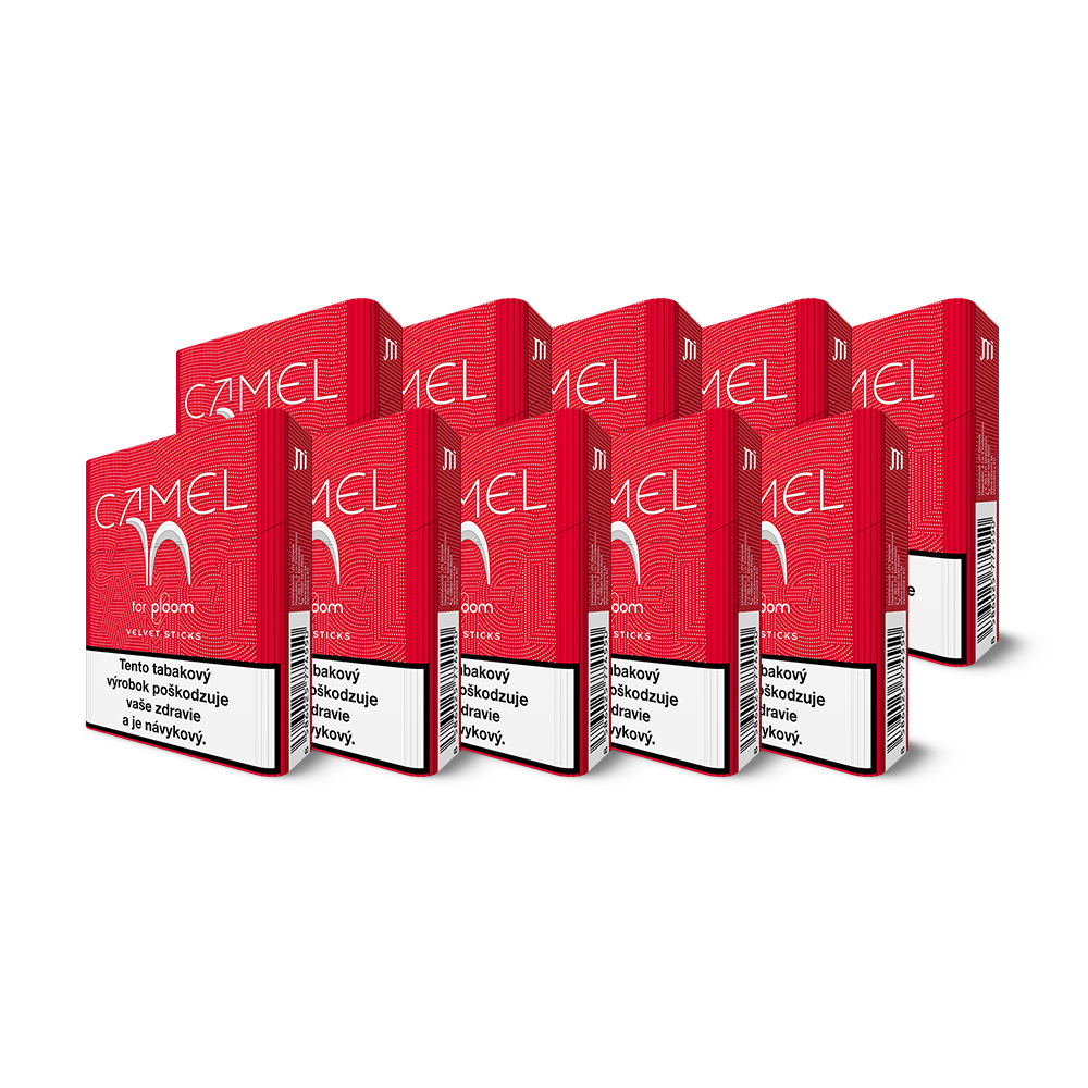 Náplne Camel Velvet pre Ploom - pohľad z prednej a pravej strany