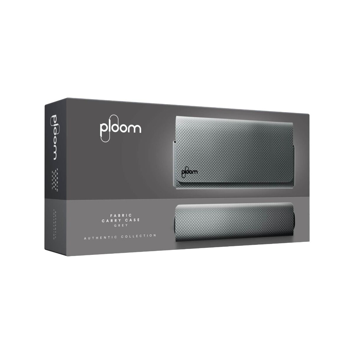 Ploom X Advanced - sivé textilné puzdro s obalom - pohľad zpredu