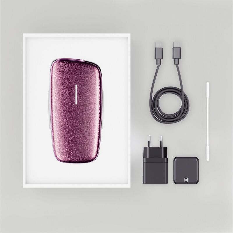Príslušenstvo Ploom X - ružový Ploom X Advanced Rose Shimmer, usb kábel, čistiace tyčinky a sieťový adaptér