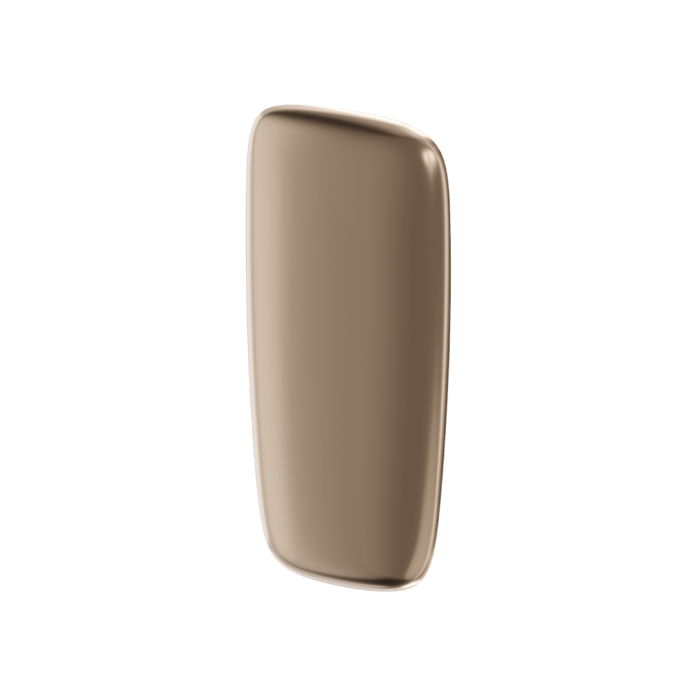Ploom X predný kryt Gold - pohľad z prednej a z pravej strany
