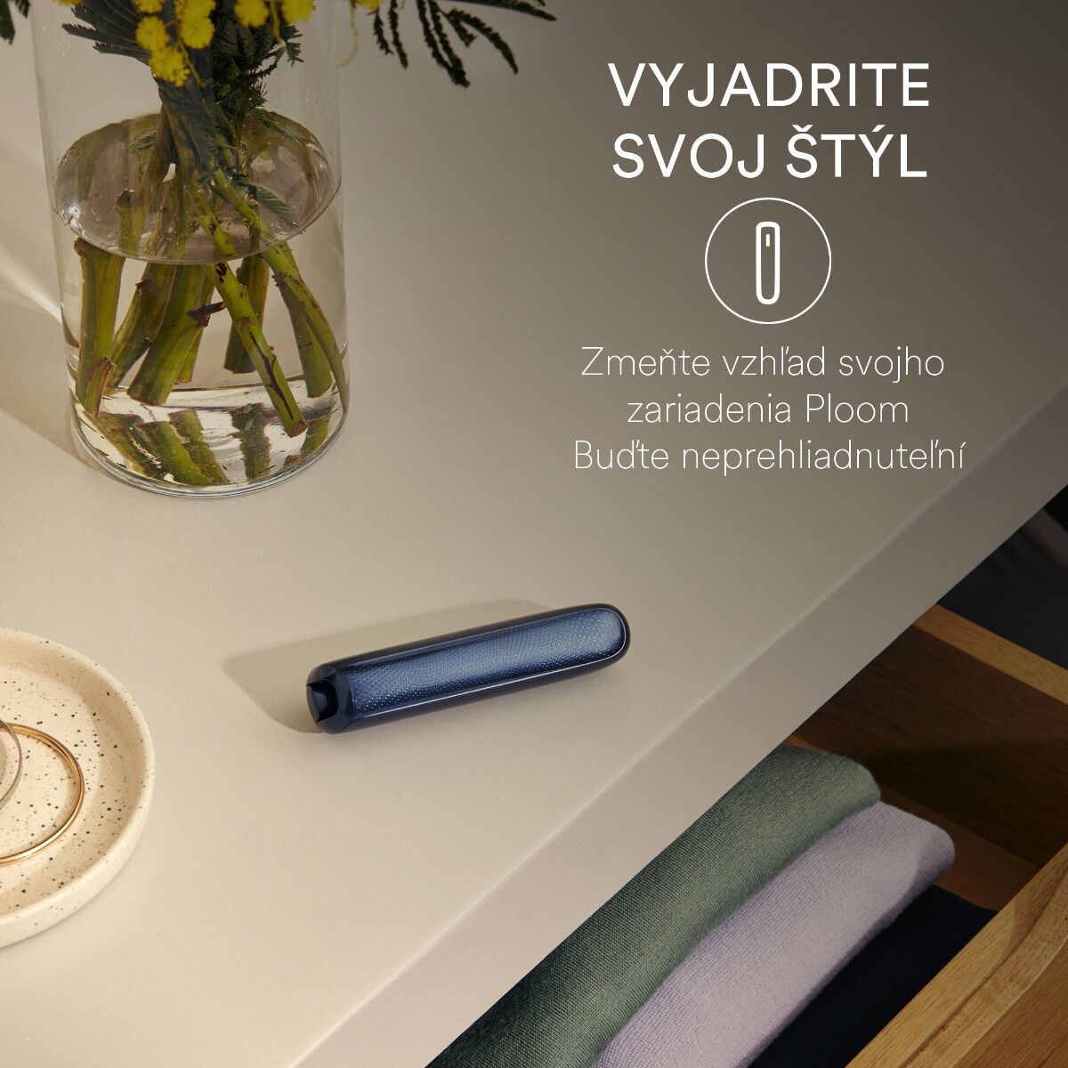 Ploom AURA predný kryt Lunar Silver Patterned
