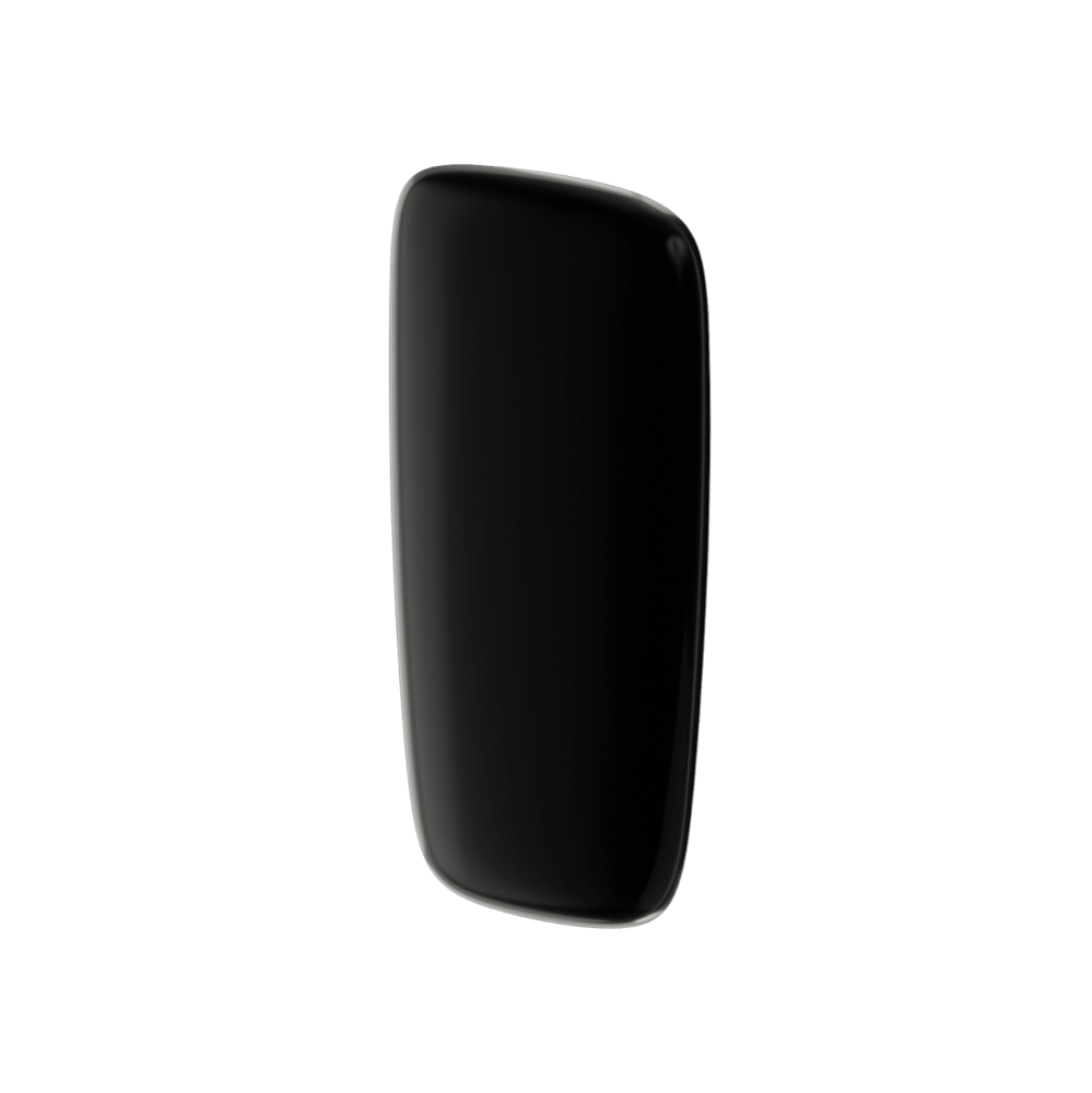 Ploom X predný kryt Black - pohľad z prednej a z pravej strany