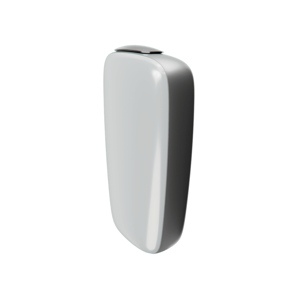 Ploom X Advanced predný kryt Cotton White - bočný pohľad