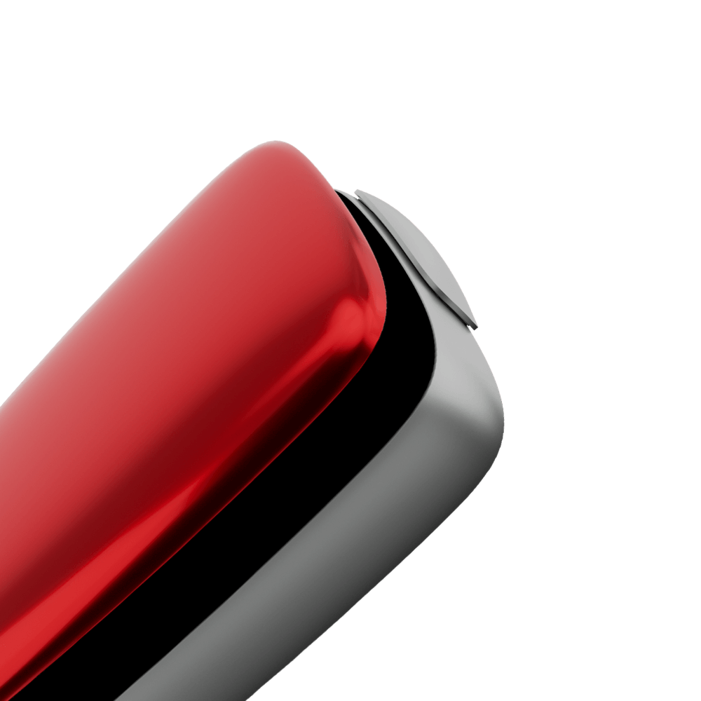 Ploom X Advanced predný kryt Lava Red - detailný záber