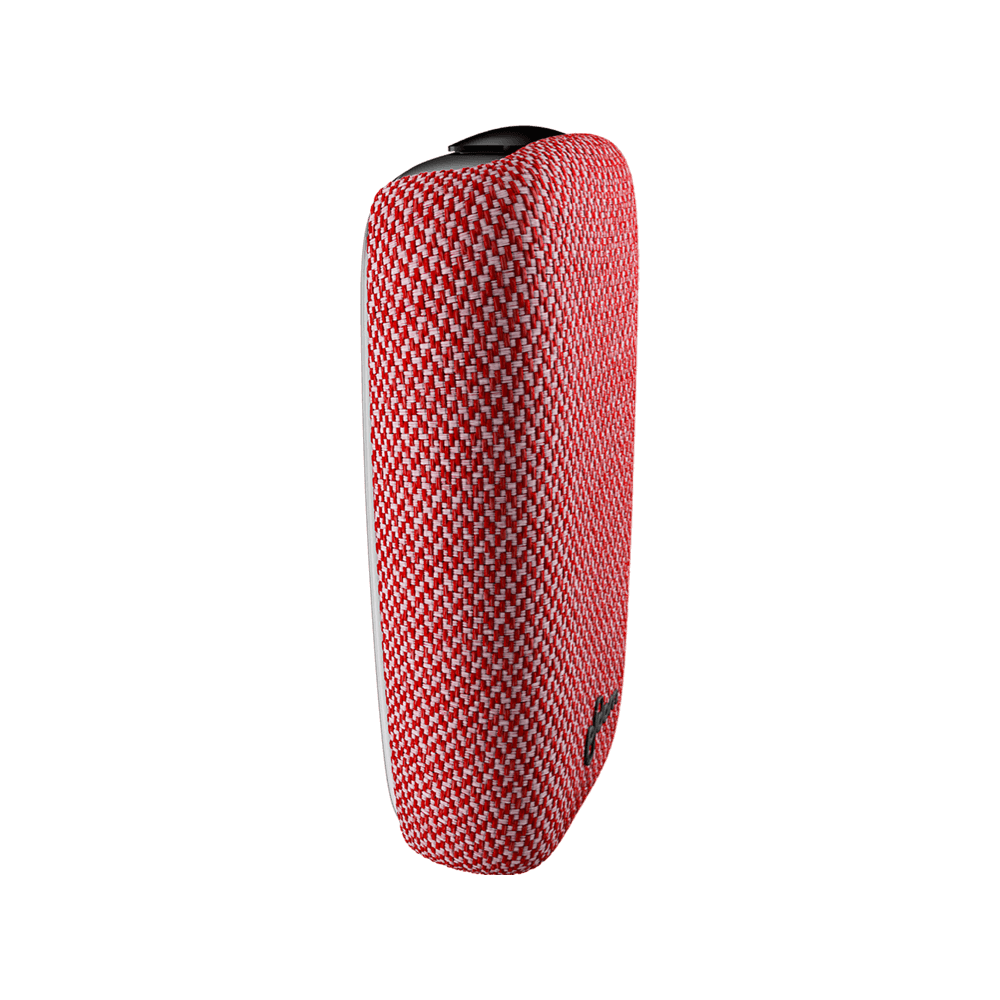 Ploom X červený textilný zadný kryt Red - pohľad z ľavej strany