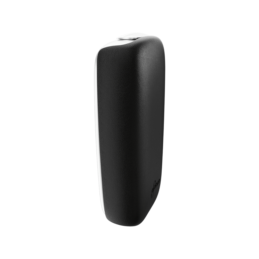 Ploom X Advanced black kožený zadný kryt - pohľad z ľavej strany