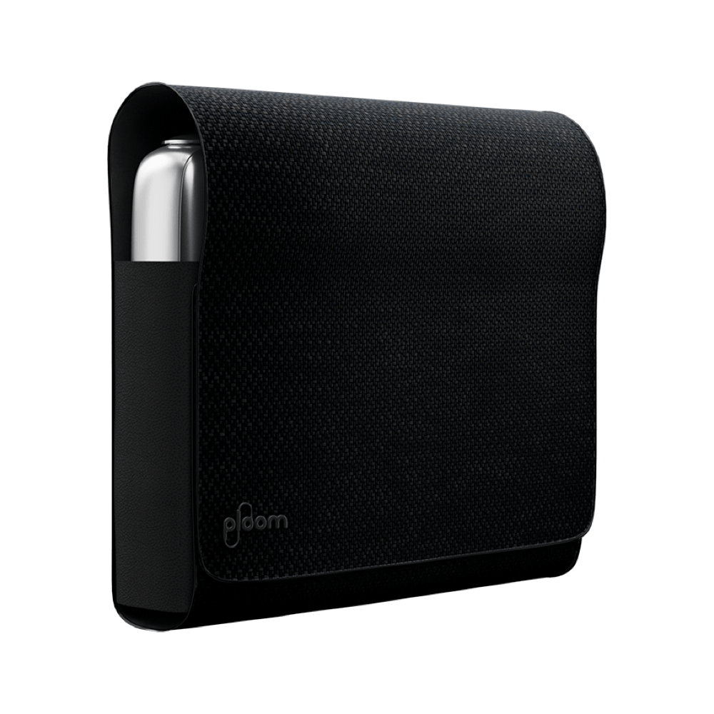Ploom X Advanced kompaktné cestovné puzdro black, zatvorený pohľad z ľavého uhla